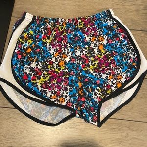 Colorful Paint Splatter Nike Tempo Shorts Size XS